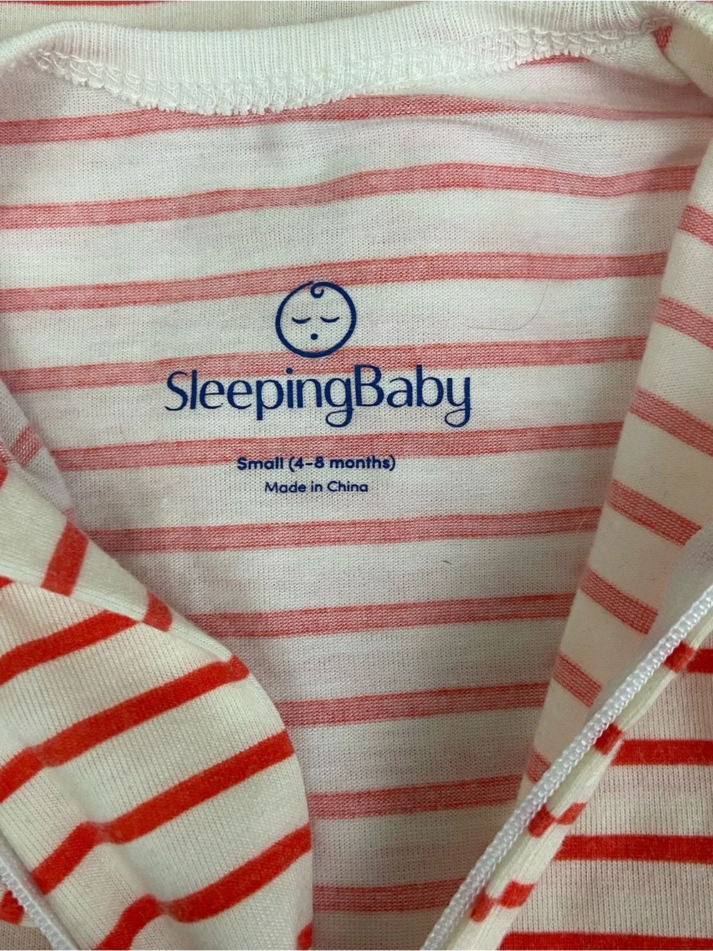 Sleeping Baby Cream & Red Stripes Zipadee Zip Transition Swaddle 4-6 Months